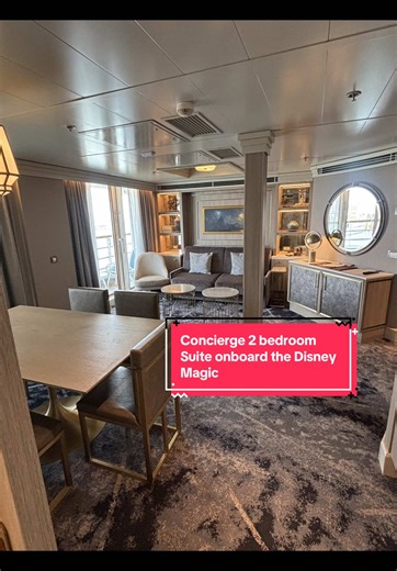 Concierge 2 bedroom suite with verandah onboard the Disney Magic room tour #TRAVELADVISOR #fyp #disneycruise #disneymagic #roomtour