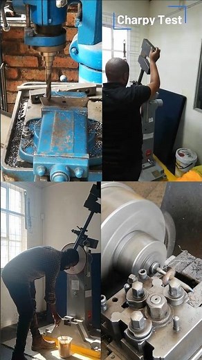 IMPACT TEST SAMPLE PREPARATION AND CHARPY MANUAL HAMMER DROPPING AND SWINGING IN LABORATORY