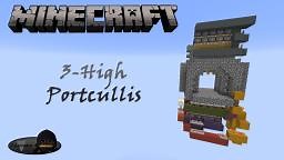 Minecraft: 3-High Portcullis Minecraft Map
