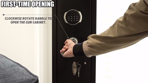 KAER 2-3 Gun Safe for Rifles and Pistols Guns Cabinet for Shotguns Quick Access Long Rifle Safes with Removable Rack LED Light Adjustable Shelves for Home Living Room Bedroom Closet Cloakroom (Black)