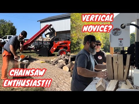 Husqvarna FAN Runs My STIHL 400c‼️ #firewood #stihl400c