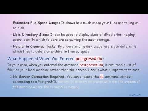 Understanding the du Command in PostgreSQL: Did You Change Anything?