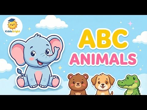 ABC for Kids | Learn ABC With Animals (A–E) | KiddoBright