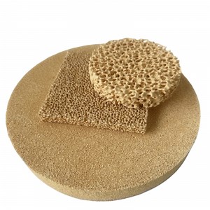 [Hot Item] Ceramic Foam Filter High Porosity Zirconia Foundry Casting Ceramic for Molten Metal Yellow Ceramic Plates Filter