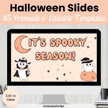 Halloween Ghosts & October Daily Agenda, Morning Routine Slides with Timers