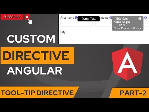 How To Create Custom Directive in Angular | Tooltip with Html Template | Angular Tutorials | Part 2