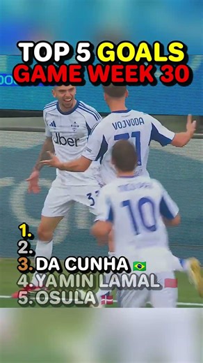 Top 5 Goals – Game Week 30 🔥⚽