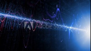 Shiny blue digital medical technology graphs network motion graphic seamless looping animation.