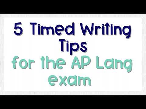 AP Lang Timed Writing Tips | Coach Hall Writes