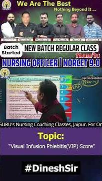 Visual Infusion Phlebitis (VIP) Score #FundamentalsofNursing #Dinesh SharmaSir #FundamentalWaleSir