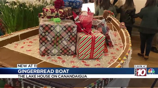 Canandaigua chef creates life-sized gingerbread boat
