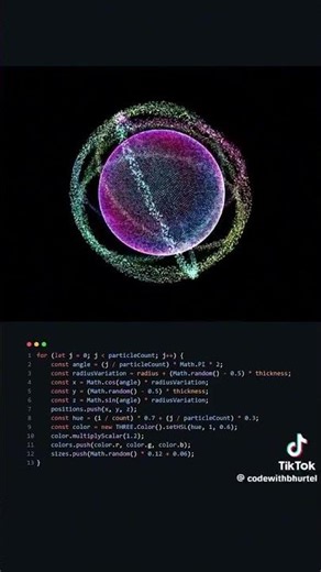 SPHÈRE de Particules COOL avec JavaScript ! #javascript #htmlcss #computerscience #coding