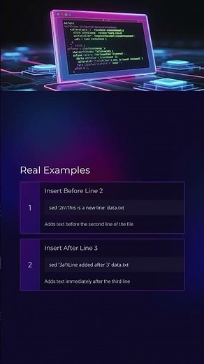 ➕ Insert a Line in Linux File using sed | sed i/a Explained | Durga Sir