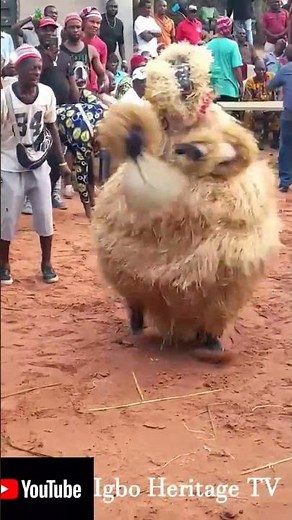 magical African masquerade dance during Igbo festival in Enugu