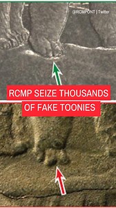 3.6K views · 3 comments | Can you spot a fake toonie? RCMP seized some 10,000 counterfeit toonies following an investigation stemming from the discovery of counterfeit coins in the summer of 2021. The RCMP announced they arrested a man from Ontario as a result of the investigation. The RCMP released images of the fake coin compared to an authentic coin, and said they suspect more counterfeit coins are still in the currency system. | Narcity Canada | Facebook