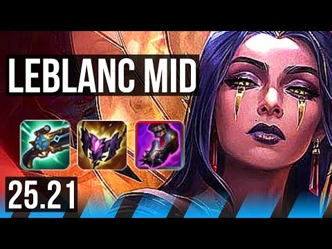 LEBLANC vs YUNARA (MID) | 45k DMG, 10/3/9 | KR Master | 25.21