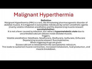 Malignant hyperthermic for nurse and operation theatre technician