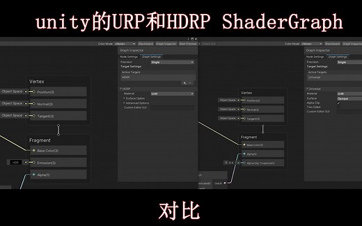unity的URP和HDRP ShaderGraph转换设置修改