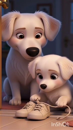 Little paws learning big steps 👟💛shoe tie practice kids animal #HappyPows #ShoeTiePractice