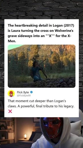 Logan 2017 Laura Turns the Cross Sideways into an X Detail
