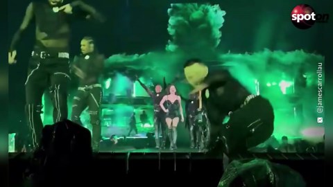 Shock for Lady Gaga: Dancer falls off stage
