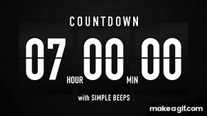 7 Hours Countdown Timer Flip Clock ✔️ on Make a GIF