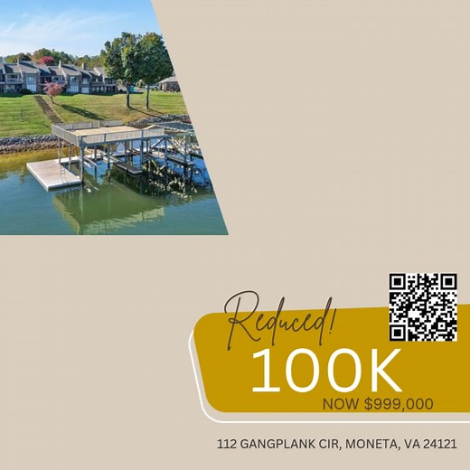 Discover this stunning waterfront townhome at Smith Mountain Lake now $100K less! 🌊✨ With 4 bedrooms and 4.1 baths, enjoy breathtaking water views from every level. Call Debbie Shelton today to find out how you can live where you play! 📞 #LuxuryLiving #SmithMountainLake #WaterfrontHome | Debbie Shelton, Smith Mountain Lake Real Estate