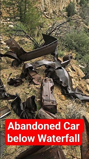 1920's Car Arizona Waterfall while hiking. #shorts