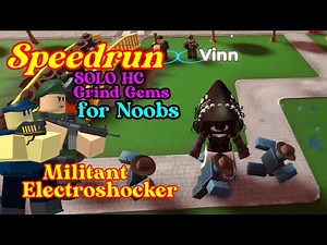 TDS Solo HC Hardcore Speedrun Militant Electroshocker Tower Defense Simulator Roblox