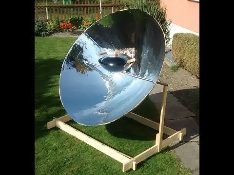 How to build a solar cooker with parabolic reflector part 3