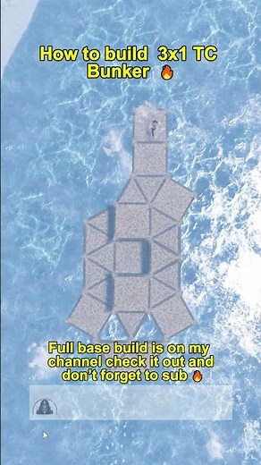 How to Build 3x1 TC Bunker 🔥 Rust Base Design 2025 #rust #rustgame #shorts #rustbase