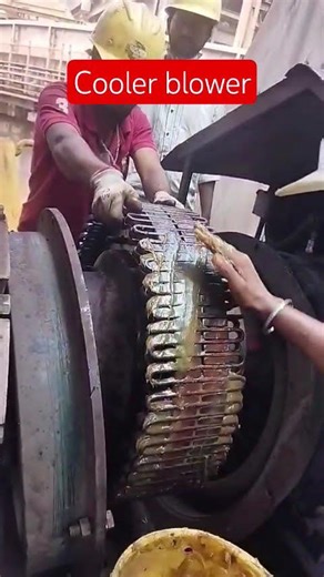 cooler blower grid coupling inspection and greasing. #sinter