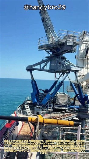 驚異の制振！6自由度油圧モーションプラットフォームによる海上水平維持工程 #worker #process #hydraulic #offshore #machinery