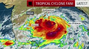 Tropical Cyclone Fani Nearing Landfall in India