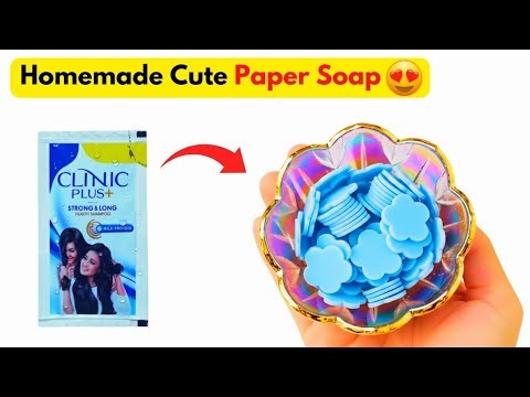 Paper Soap Making At Home 🧼 DIY Paper Soap/How To Make Paper Soap At Home/Easy Homemade Paper Soap