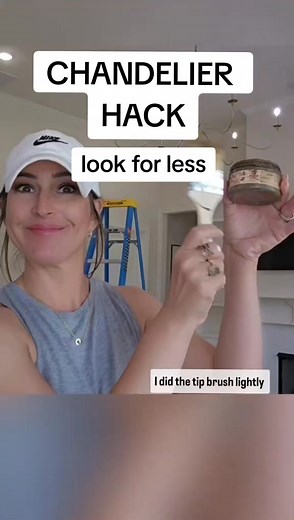 how to take an expensive light fixture and make it look so high end, you are going to love this look for less makeover #DIY #livingroom | Thrift with Lucky | Facebook