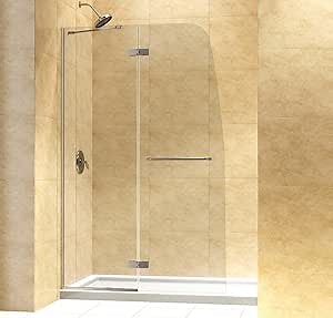 DreamLine Aqua Ultra 45 in. W x 72 in. H Frameless Hinged Shower Door in Chrome