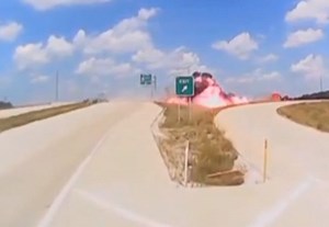Indiana Semi Truck Crash, Explosion Captured on Video