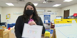 Prairie Ridge Early Learning Center teacher honored with Golden Apple Award