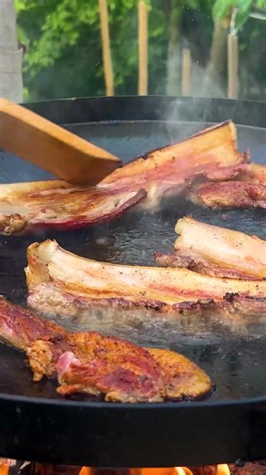 Savor the sizzle of sliced potatoes and fresh veggies cooking together over open flame. A rustic, comforting feast awaits. #OutdoorCooking #GrilledVeggies #CampfireCooking #Cooking | Life of Julia