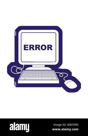 pressure popping animation of vector icon illustration of a computer error Stock Video Footage - Alamy