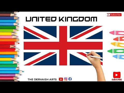 United Kingdom Flag Easy Drawing | Flag drawing Step by Step easy | United Kingdom | How to Draw