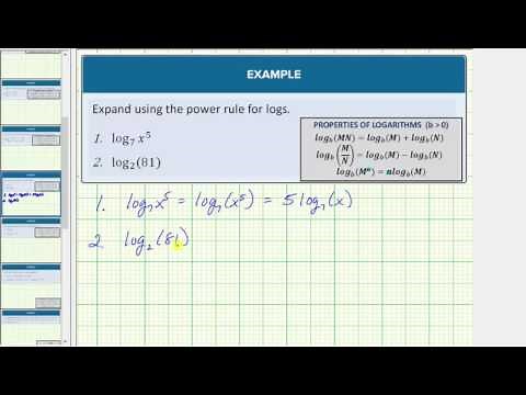 Using the Power Property of Logarithms