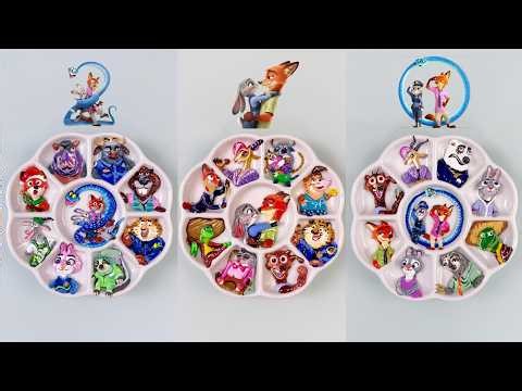 Zootopia 2 Mixing Color Collection 33｜Satisfying｜Relaxing | Paint | ASMR Art｜Mixing Colors