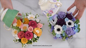 4.4K views · 158 reactions | This floating teacup craft is a beautiful handmade gift to give for Mothers' Day or an idea to use a special piece of china in a lovely new way.  Find the full tutorial here: https://www.abbikirstencollections.com/floating-tea-cups-with-paper-flowers/ #paperflowers #mothersdayideas | Abbi Kirsten Collections | Facebook