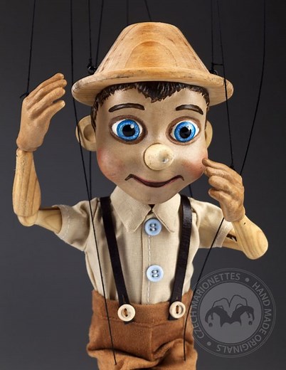 Amazing Marionette Pinocchio in Retro Style – 12.5 Inches Tall String Puppet by Czech Marionettes - Etsy