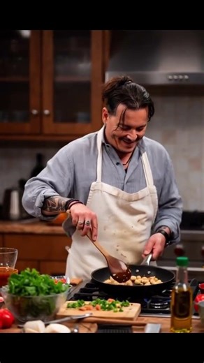 Johnny Depp cooking 🤗🥰
