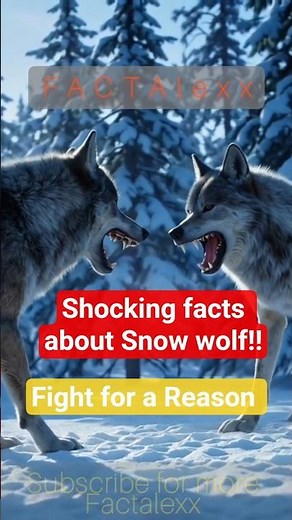 ❄️🐺Snow Wolf Facts That Will Shock You ❄️🐺 #facts #animals #shortreel #viral #reel