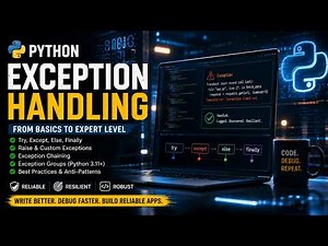 Python Exceptions Explained Visually | Traceback, Try Except, Custom Exceptions