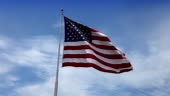 USA American Flag Waving in the Wind
